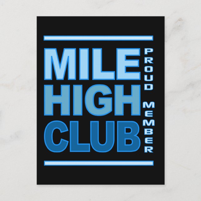 Mile High Club postcard (Front)