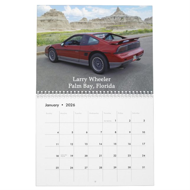 Mile High Fieros 2015 Calendar (Jan 2026)