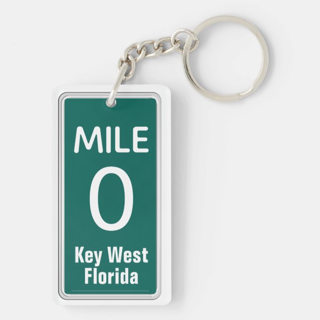Mile Marker 0 Key West, FL Keychain (Back)