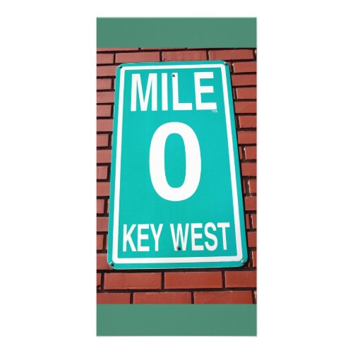 Mile Marker 0 sign at historic Key West Florida Card