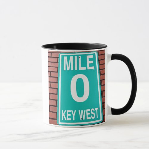 Mile Marker 0 Sign Two_Tone Coffee Mug