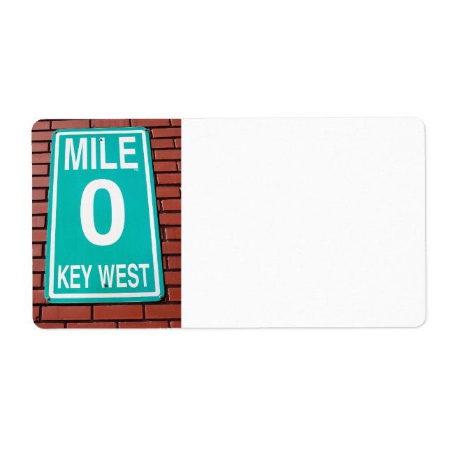 mile marker sign label (Front)