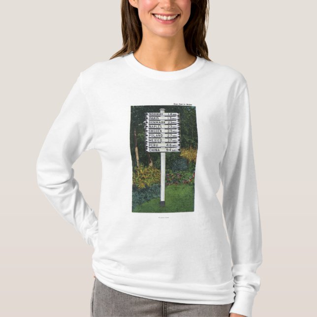 Mile Marker Sign Post T-Shirt (Front)