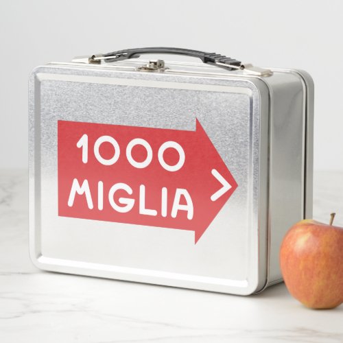 Mile Miglia Postcard Metal Lunch Box
