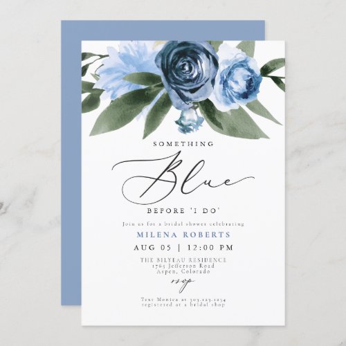 MILENA Something Blue Before I Do Bridal Shower Invitation