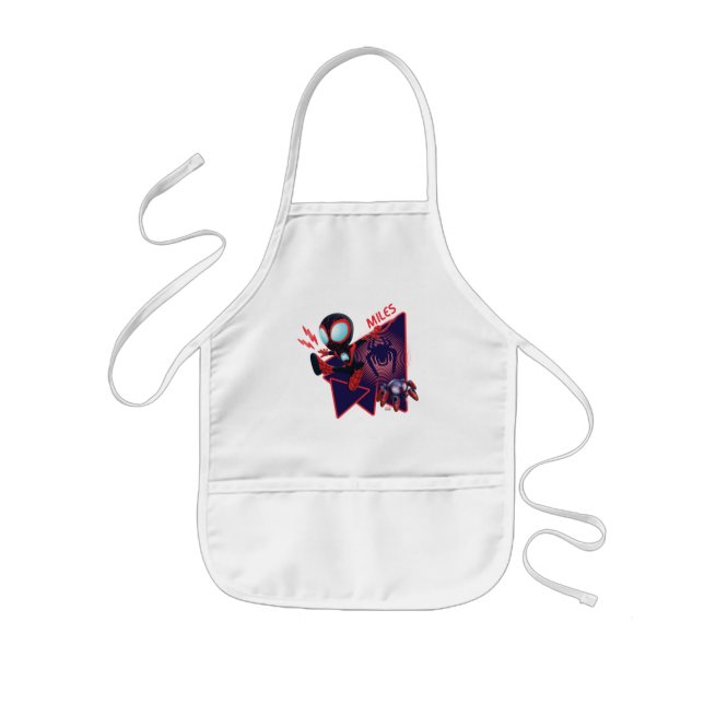 Miles and TWIST-E Glow Webs Glow Kids' Apron (Front)