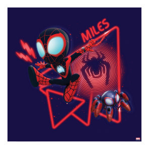 Miles and TWIST-E Glow Webs Glow Poster