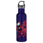 Miles and TWIST-E Glow Webs Glow Stainless Steel Water Bottle