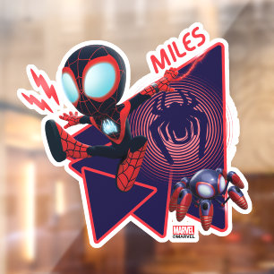 Miles and TWIST-E Glow Webs Glow Window Cling