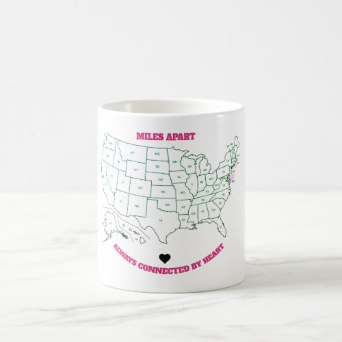Miles Apart From Delaware to Any State Mug