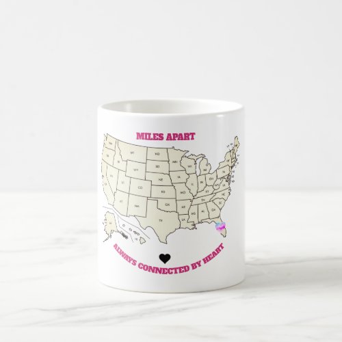 Miles Apart From Florida to Any State Mug