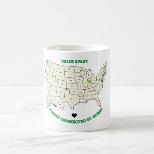 Miles Apart From Indiana to Any State Mug