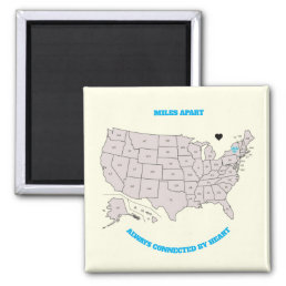 Miles Apart From New York to Any State Magnet