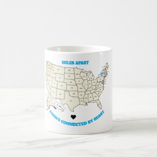 Miles Apart From New York to Any State Mug