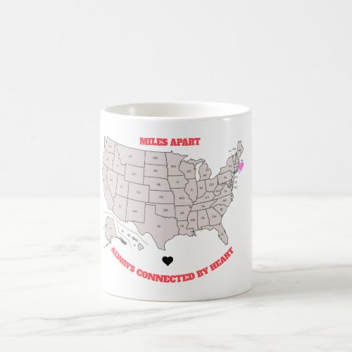 Miles Apart From Rhode Island to Any State Mug