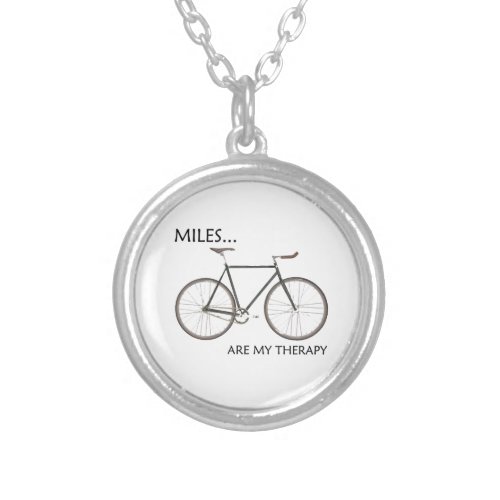 MIles Are My Therapy Silver Plated Necklace