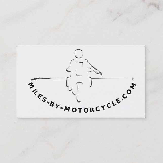 Miles By Motorcycle Generic Business Card (Front)