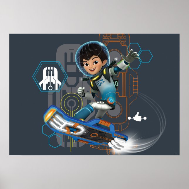 Miles Callisto On His Blastboard Graphic Poster (Front)