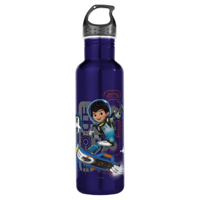Miles Callisto On His Blastboard Graphic Stainless Steel Water Bottle