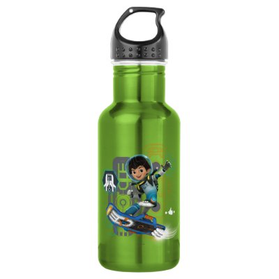 Miles Callisto On His Blastboard Graphic Stainless Steel Water Bottle