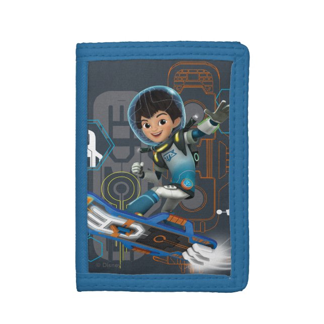Miles Callisto On His Blastboard Graphic Trifold Wallet (Front Vertical)