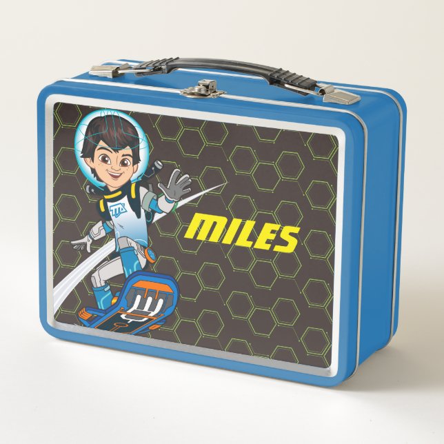 Miles Callisto Riding His Blastboard Metal Lunch Box (Front)