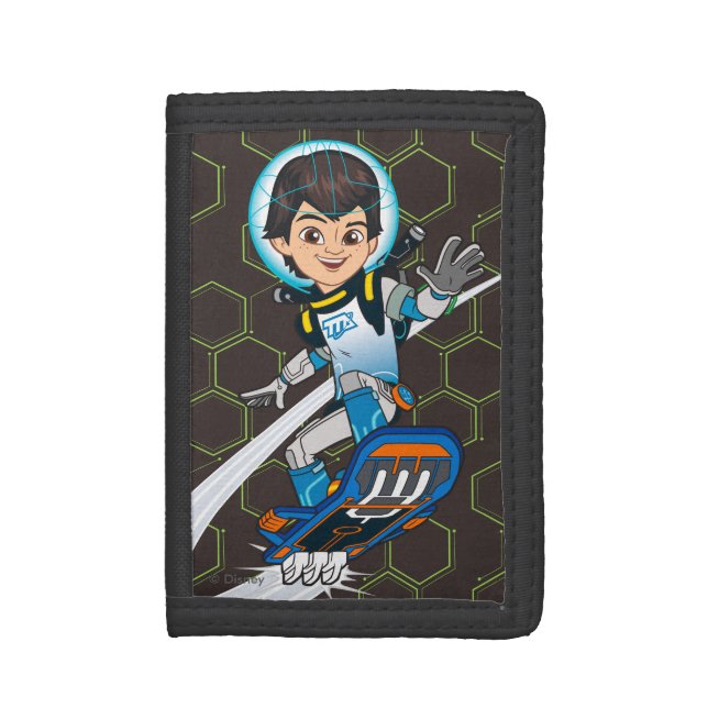 Miles Callisto Riding His Blastboard Trifold Wallet (Front Vertical)
