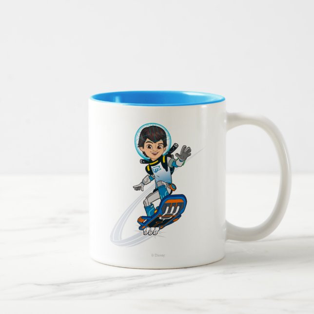 Miles Callisto Riding His Blastboard Two-Tone Coffee Mug (Right)