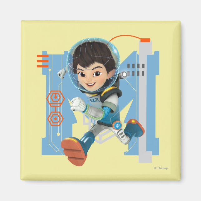 Miles Callisto Running - Circuitry Graphic Magnet (Front)