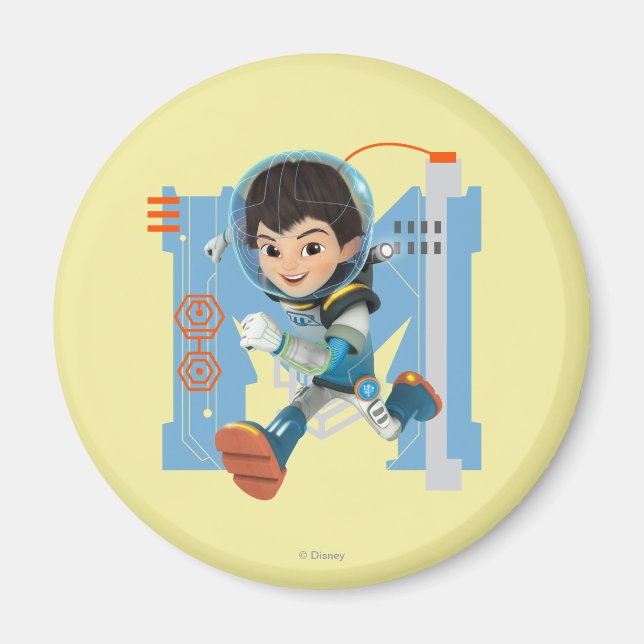 Miles Callisto Running - Circuitry Graphic Magnet (Front)