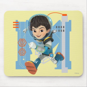 Miles Callisto Running - Circuitry Graphic Mouse Pad