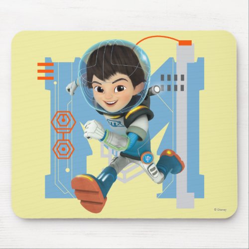 Miles Callisto Running _ Circuitry Graphic Mouse Pad