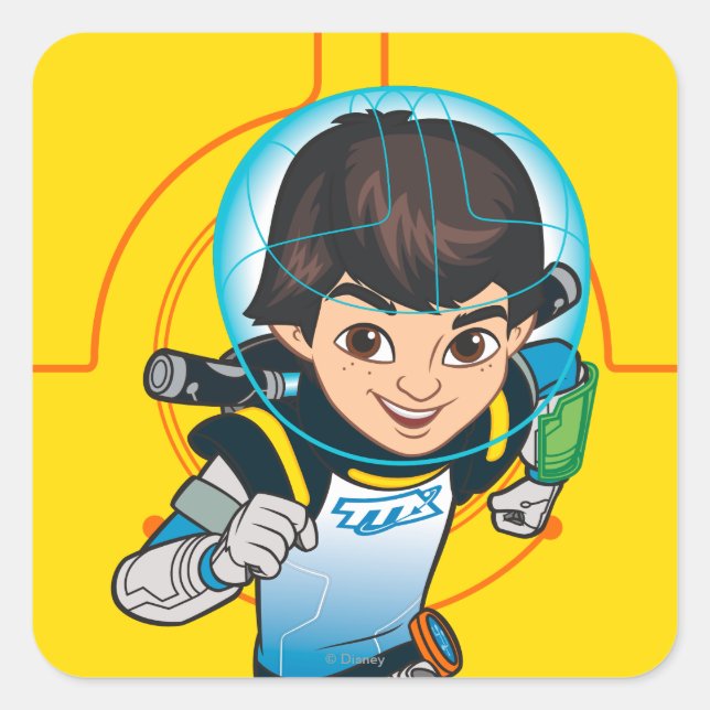 Miles Callisto Running Square Sticker (Front)