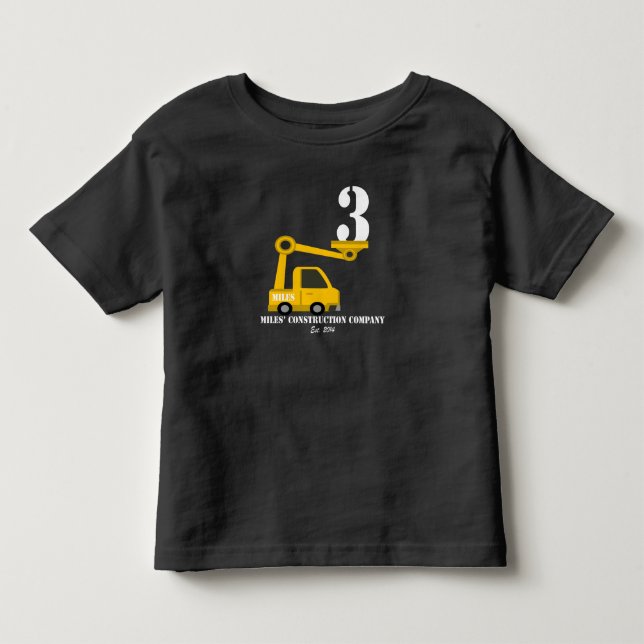 miles construction 2 toddler t-shirt (Front)
