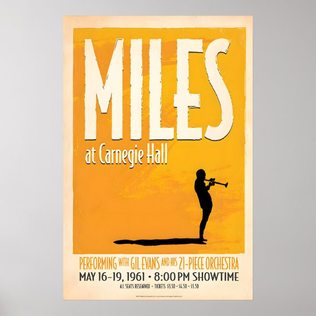 Miles Davis at Carnegie Hall, Original Print (Front)