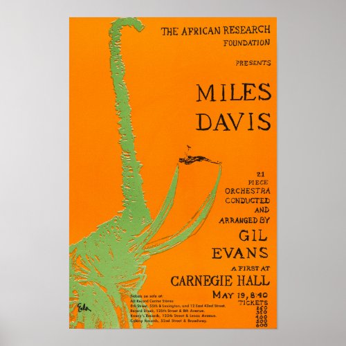 Miles Davis  Gil Evans at Carnegie Hall Concert Poster