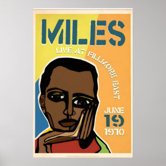 Miles Davis Live at the Fillmore Cubism Original Poster