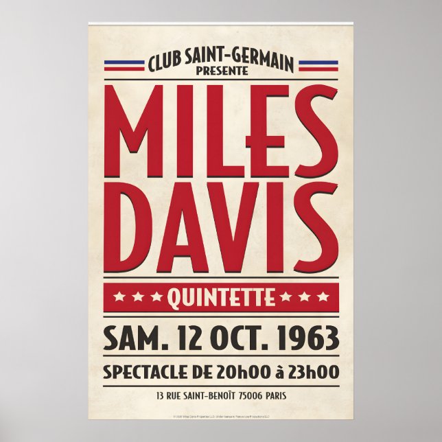 Miles Davis Live in Paris, Original Print Design (Front)