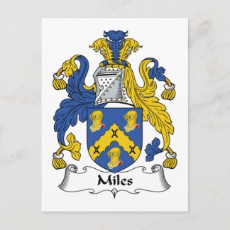 Miles Family Crest Postcard