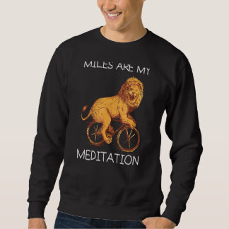 Miles Meditation Mountain Bike Mtb Lion Cycling Bi Sweatshirt