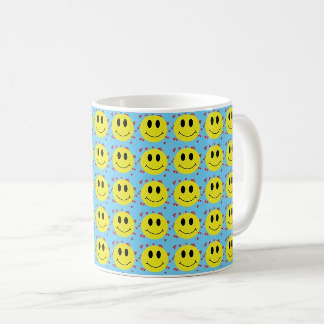 Miles of Smiles Classic Grin Faces Coffee Mug (Front Right)