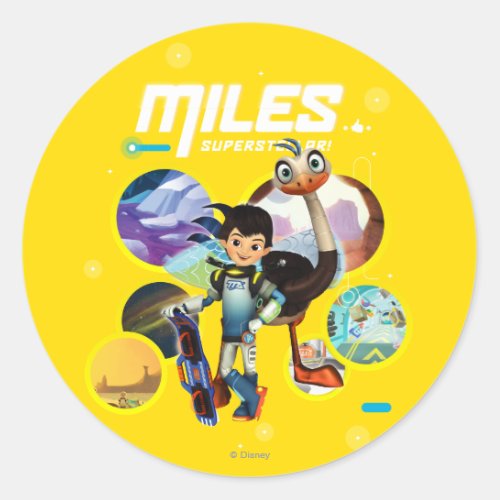 Miles Superstellar  MERC Robotic Sidekick Classic Round Sticker