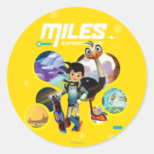 Miles Superstellar & MERC Robotic Sidekick Classic Round Sticker