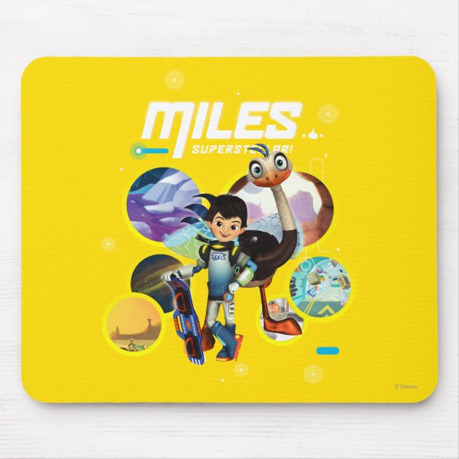 Miles Superstellar & MERC Robotic Sidekick Mouse Pad (Front)