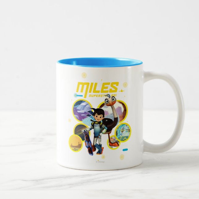 Miles Superstellar & MERC Robotic Sidekick Two-Tone Coffee Mug (Right)
