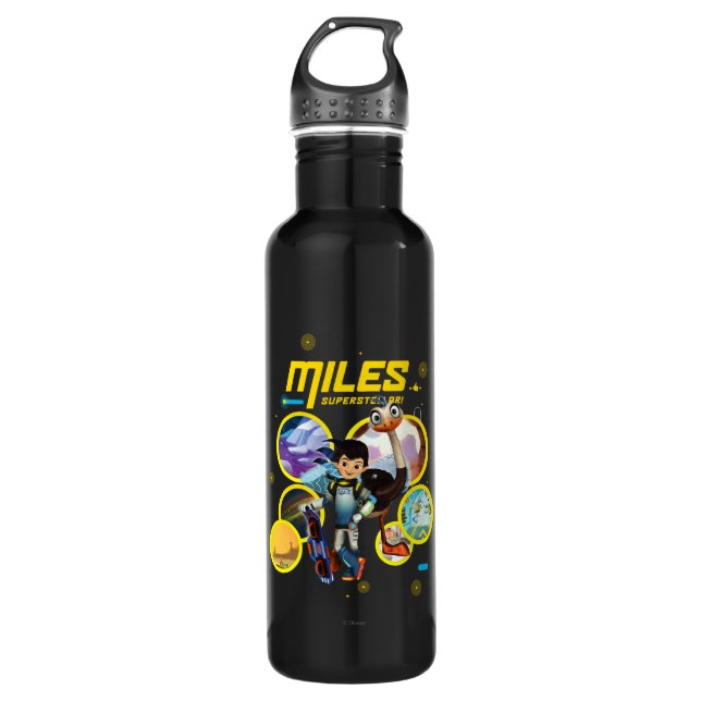 Miles Superstellar & MERC Robotic Sidekick Water Bottle (Front)