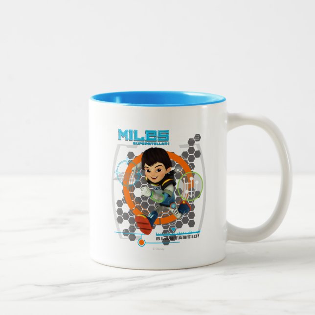 Miles Superstellar Running Graphic Two-Tone Coffee Mug (Right)