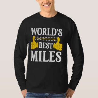Miles Surname Funny Team Family Last Name World's T-Shirt