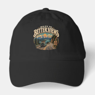 Miles to Better Views Vintage Mountain Road Travel Hat
