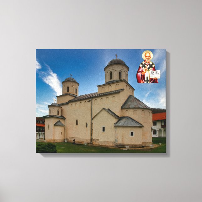 Mileseva Monastery Saint Nicholas Canvas Print (Front)